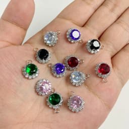 Wholesale 5pcs Various Polished Glass Crystal Pendants Charms For DIY Earrings Necklace Making Jewelry Supplies Accessories