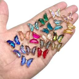 Wholesale 5pcs Various Polished Glass Crystal Pendants Charms For DIY Earrings Necklace Making Jewelry Supplies Accessories