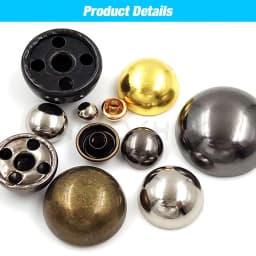 Metal Dome Cap Rivets Studs Round Rivet for Leather Craft Bag Belt Clothing Garment Shoes Collar Parts Accessories