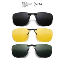 VIVIBEE Driving Clip On Sunglasses Unisex Eyeglasses Men Polarized Women Night Vision Fishing UV400 Outdoor Sun Glasses