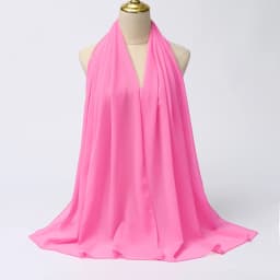 Muslim Chiffon Hijabs For Woman Long Solid Color Head Wrap For Women Shawls Scarves Ladies Muslim Veil Hijab
