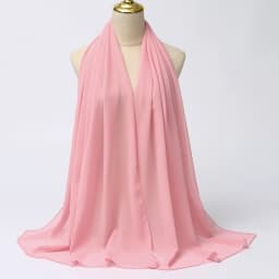 Muslim Chiffon Hijabs For Woman Long Solid Color Head Wrap For Women Shawls Scarves Ladies Muslim Veil Hijab