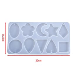 Earring Pendant Silicone Mold Epoxy Resin Jewelry Making Molds Heart Leaves Moon DIY Charms Pendant Mould Creative Jewelry Craft