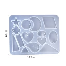 Earring Pendant Silicone Mold Epoxy Resin Jewelry Making Molds Heart Leaves Moon DIY Charms Pendant Mould Creative Jewelry Craft