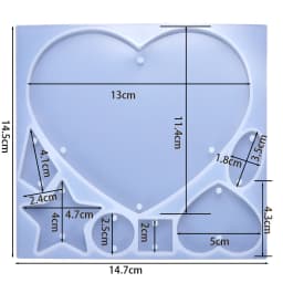 Earring Pendant Silicone Mold Epoxy Resin Jewelry Making Molds Heart Leaves Moon DIY Charms Pendant Mould Creative Jewelry Craft