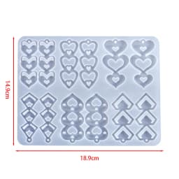 Earring Pendant Silicone Mold Epoxy Resin Jewelry Making Molds Heart Leaves Moon DIY Charms Pendant Mould Creative Jewelry Craft