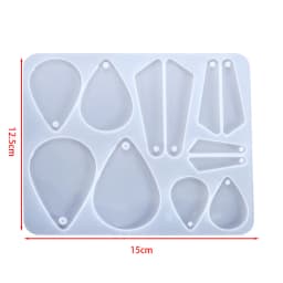 Earring Pendant Silicone Mold Epoxy Resin Jewelry Making Molds Heart Leaves Moon DIY Charms Pendant Mould Creative Jewelry Craft