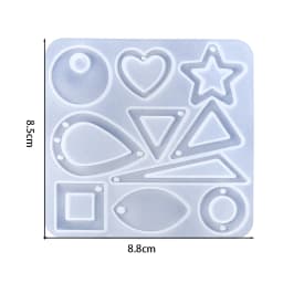 Earring Pendant Silicone Mold Epoxy Resin Jewelry Making Molds Heart Leaves Moon DIY Charms Pendant Mould Creative Jewelry Craft