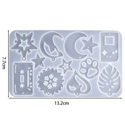 Earring Pendant Silicone Mold Epoxy Resin Jewelry Making Molds Heart Leaves Moon DIY Charms Pendant Mould Creative Jewelry Craft