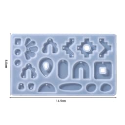 Earring Pendant Silicone Mold Epoxy Resin Jewelry Making Molds Heart Leaves Moon DIY Charms Pendant Mould Creative Jewelry Craft