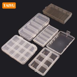 TAIYU Portable Fishing Tackle Box Mini Storage Case for Jig Lure Spoon Bait Hook Tool Accessories Carp Fly Fishing Organizer Box