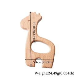1pc Baby Teether Wooden Animal Pacifier Pendant BPA Free Beech Koala Rodent Baby Gym Accessories Teeth Pendant Children'S Goods