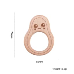 1pc Baby Teether Wooden Animal Pacifier Pendant BPA Free Beech Koala Rodent Baby Gym Accessories Teeth Pendant Children'S Goods