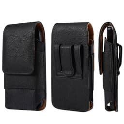 Universal Leather Men Waist Bag Mobile Phone Belt Clip Case For iPhone Samsung Galaxy Xiaomi Redmi Poco Oppo 7 Pro Holster Pouch