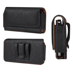 Universal Leather Men Waist Bag Mobile Phone Belt Clip Case For iPhone Samsung Galaxy Xiaomi Redmi Poco Oppo 7 Pro Holster Pouch