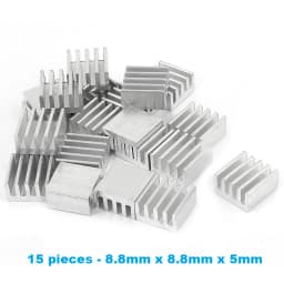 Graphics Card Cooler Heat Sink Kit, 33pcs Radiator Aluminum Heat Sink W/ Thermal Adhesive Tape GPU, VGA Video Card Heating