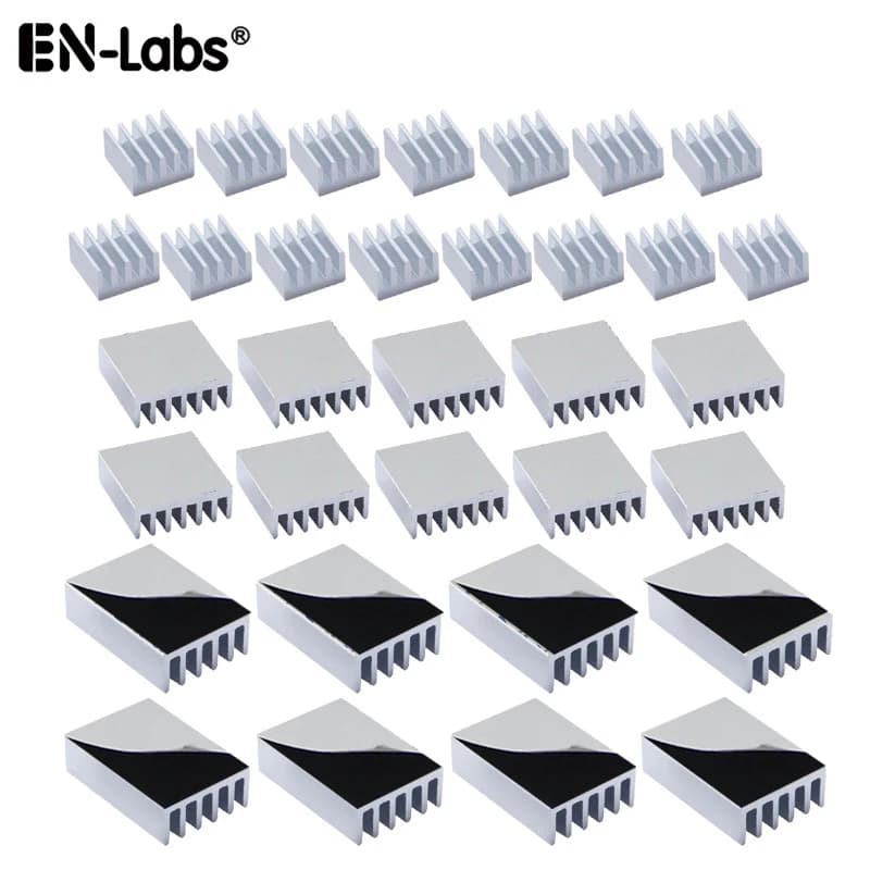 Graphics Card Cooler Heat Sink Kit, 33pcs Radiator Aluminum Heat Sink W/ Thermal Adhesive Tape GPU, VGA Video Card Heating