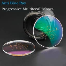YIMARUILI MR-8 MR-7 Ultra Tough HD Aspherical Anti-Blue Light Photochromic Rimless Glasses Progressive Multifocal Lens 1 Pair