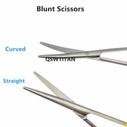 Gold handle blunt scissors nose plastic tool nasal head round scissors double eyelid tools