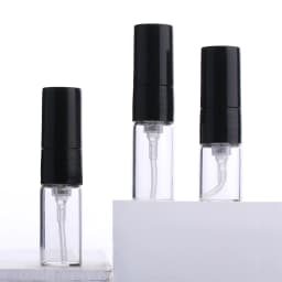 100 Pcs/Lot 1ml 2ml Mini Perfume Bottle Black Spray Refillable Empty Bottles Cosmetic Containers Portable Perfume Atomizer