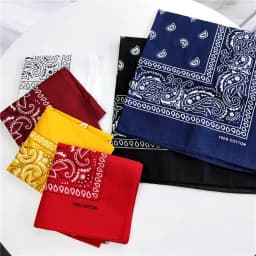 55cm*55cm Fashion Cotton Hip Hop Head Scarf Paisley Square Scarves Headwear Bandanna Hair Band Neck Wrist Wrap Band Accessories