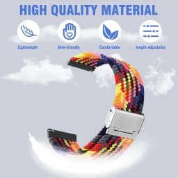 20mm 22mm Nylon Loop Strap for Samsung Galaxy Watch 7 6 5 4 40/44mm Adjustable Elastic Strap for Huawei GT5 GT4 3/4Pro Wristband
