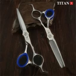 Titan Professional Hairdressing Scissors Hairdresser's 6.0 Inch Cut Thinning Barber Tool