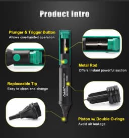 Original Pro'skit Proskit 8PK-366N-G Suction Cup Suction Gun Soldering Iron Pen Hand Tool Suction Pump Quick and Easy