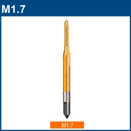 HSS Thread Tap M1 M1.2 M1.4 M 1.6 M1.7 M1.8 Screw Machine Tap Titanium Coating Metal Screw Hole Tap Drill Steel Tap Drill Bit