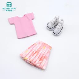 Blyth Doll Clothes Fashion Three-piece Purple Wool Cardigan for Toys Azone OB23 OB24 Doll Accessories
