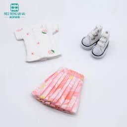 Blyth Doll Clothes Fashion Three-piece Purple Wool Cardigan for Toys Azone OB23 OB24 Doll Accessories