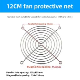 10 PCS Metal Cooling Fan Grill Cover Radiating Protective Cover Net Filter Guard 80mm/90mm/120mm Fan Iron Net