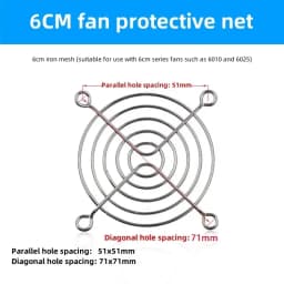 10 PCS Metal Cooling Fan Grill Cover Radiating Protective Cover Net Filter Guard 80mm/90mm/120mm Fan Iron Net
