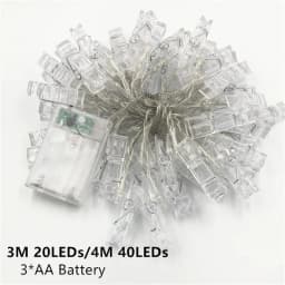 1.5M 3M 6M Photo Clip Holder LED String Lights For Christmas New Year Party Wedding Home Decoration Fairy Lights Battery