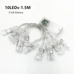 1.5M 3M 6M Photo Clip Holder LED String Lights For Christmas New Year Party Wedding Home Decoration Fairy Lights Battery