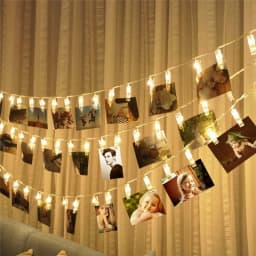 1.5M 3M 6M Photo Clip Holder LED String Lights For Christmas New Year Party Wedding Home Decoration Fairy Lights Battery