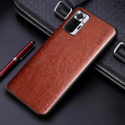 Luxury leather Case for Xiaomi Redmi Note 10 Pro Max 10S 10 Lite 5G Business solid color design cover for redmi note 10s case