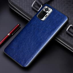 Luxury leather Case for Xiaomi Redmi Note 10 Pro Max 10S 10 Lite 5G Business solid color design cover for redmi note 10s case