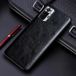 Luxury leather Case for Xiaomi Redmi Note 10 Pro Max 10S 10 Lite 5G Business solid color design cover for redmi note 10s case