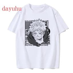 Tshirt Manga Japanese Anime Jujutsu Kaisen T Shirt gojo satoru Tops Yuji Itadori Graphic Tees Cool Unisex T-shirt 90s