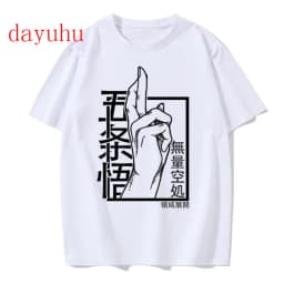 Tshirt Manga Japanese Anime Jujutsu Kaisen T Shirt gojo satoru Tops Yuji Itadori Graphic Tees Cool Unisex T-shirt 90s