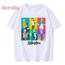 Tshirt Manga Japanese Anime Jujutsu Kaisen T Shirt gojo satoru Tops Yuji Itadori Graphic Tees Cool Unisex T-shirt 90s