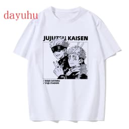 Tshirt Manga Japanese Anime Jujutsu Kaisen T Shirt gojo satoru Tops Yuji Itadori Graphic Tees Cool Unisex T-shirt 90s