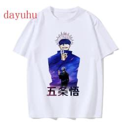 Tshirt Manga Japanese Anime Jujutsu Kaisen T Shirt gojo satoru Tops Yuji Itadori Graphic Tees Cool Unisex T-shirt 90s
