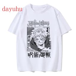 Tshirt Manga Japanese Anime Jujutsu Kaisen T Shirt gojo satoru Tops Yuji Itadori Graphic Tees Cool Unisex T-shirt 90s
