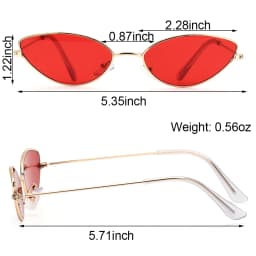 2021 Cute Sexy Cat Eye Sunglasses Luxury Metal Frame New Small Gold Red Vintage Fashion Cateye Sun Glasses Lady UV400 Eyewear
