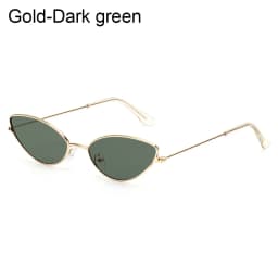 2021 Cute Sexy Cat Eye Sunglasses Luxury Metal Frame New Small Gold Red Vintage Fashion Cateye Sun Glasses Lady UV400 Eyewear