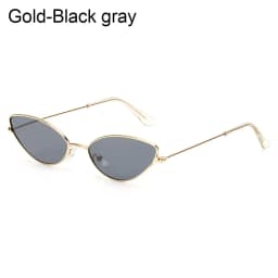 2021 Cute Sexy Cat Eye Sunglasses Luxury Metal Frame New Small Gold Red Vintage Fashion Cateye Sun Glasses Lady UV400 Eyewear