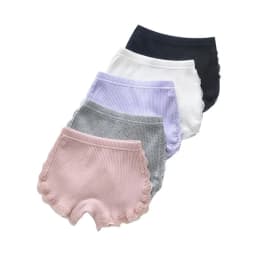 Children's Clothing Summer Girls Three-quarter Pants Little Girls Baby Girls Kids Side Lace Cotton Anti-glare Shorts KF949