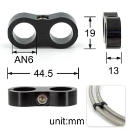 1Pcs Universal AN4 AN6 AN8 AN10 Billet Oil Fuel Water Hose Tube Seprator Divider Clamp aluminum line separator